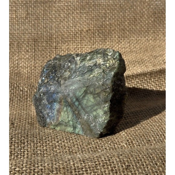 Labradorite Raw and Semi-Polished Specimen Slab 2.5" x 3" - Picture 9 of 12